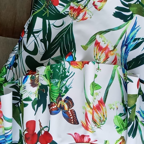 COPY - Swimsuit off one shoulder tropical - Picture 2 of 6